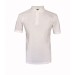 Süvari Comfortable Fit Polo Collar Printed White Pique Men's T-Shirt