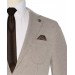 Beige Slim Fit 6 Drop Embroidered Blazer Formal Men's Suit Set
