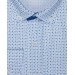 Süvari Slim Fit Patterned Blue Men's Shirt