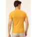 Süvari Slim Fit Waffle Patterned O Neck Yellow Tshirt
