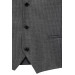 Cavalry Vest Dobby Pleated Loose Fit 6 Drop Gray Suit