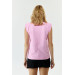 Padded Zero Sleeve Pink Women's T-Shirt