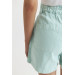 High Waist Women's Mint Green Denim Shorts