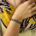 925 Silver Patterned Bracelet, Black