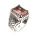 925 Sterling Silver Rectangle Stone Men's Ring