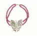 925 Sterling Silver Garnet Stone Butterfly Bracelet