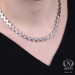925 Sterling Silver Honeycomb Patterned Diamond Mount Necklace