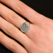 خاتم من الفضة عيار 925 بنقشة فارس