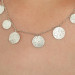 925 Sterling Silver Old Ottoman Coin/Monogram Necklace