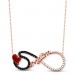 925 Sterling Silver Zircon Stone My Valentine Written Necklace