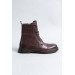 Lace-Up Leather Men's Boots