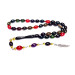 Pressed Fiery Amber Rosary With A Tassel, 7-11 Mm Thick, Colored Beyzi Model
