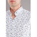 Bican Printed Patterned Collar Button Slimfite Men's Shirt