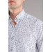 Bican Classic Cut Patterned Long Sleeve Shirt With Pockets