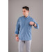 Bican Classic Cut Patterned Long Sleeve Shirt With Pockets