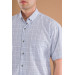 Bican Classic Cut Men's Shirt With Pocket Plaid Pattern Cotton