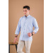 Bican Classic Cut Shirt With Pocket Patterned Cotton Long Sleeve Shirt