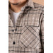 Bican Overisze Single Pocket Men's Lumberjack Shirt