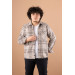 Bican Overisze Single Pocket Men's Lumberjack Shirt