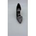 حذاء نسائي ذو كعب رفيع لون فضي مناسب للسهرات و الحفلات Çagatay 052