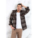 Double Pocket Slimfit Hooded Men's Lumberjack Shirt