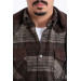 Double Pocket Slimfit Hooded Men's Lumberjack Shirt