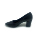 De Scario Black Satin Rogan Leather Women's Daily Shoes 213