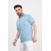 Patterned Lycra Digital Printed Slimfit Men's T-Shirt