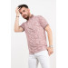 Patterned Lycra Digital Printed Slimfit Men's T-Shirt