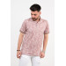 Patterned Lycra Digital Printed Slimfit Men's T-Shirt