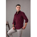 Dorss Slimfi̇t Men's Thin Cropped Velvet Shirt