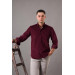 Dorss Slimfi̇t Men's Thin Cropped Velvet Shirt