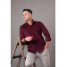 Dorss Slimfi̇t Men's Thin Cropped Velvet Shirt