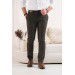 Ecer Regular Fit Patterned Men's Fabric Trousers With Waist Thread