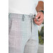 Ecer Summer Waist Yarn Plaid Fabric Regular Fit Men's Jogger Trousers