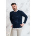 Ecer Slimfi̇t Zero Collar Thin Men's Knit Sweater