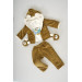 Boy Baby Cardigan With Zipper And Double Bag Welsoft 3-Piece Suit