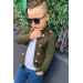 Boys Set Of Trousers, Blouse And Jacket With Olive Buttons
