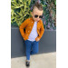 Boys Set Of Mustard Pants, Blouse And Jacket With Buttons