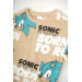 Boy Sonic Printed Cotton Tracksuit Set