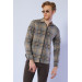 Men's Shirt Plaid Brown