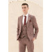 Men - Suit - Dress - 6 Drop - Claret Red - Mdv102