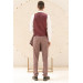 Men - Suit - Dress - 6 Drop - Claret Red - Mdv102