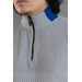 Zipper Collar Half Fisherman Lycra Men's Sweatshirt