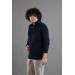 Zipper Collar Half Fisherman Lycra Men's Sweatshirt