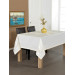 A Luxurious White Tablecloth Adorned With Lace, Measuring 170X230 Cm