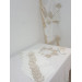 Gold Lace Cotton Fabric White Kitchen Set 17 Pieces - Finezza Batik