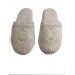 Bride Cotton Pearl Appliqué Cream Towel Slippers Size 38-40 - 63 Finezza