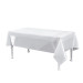 مفرش طاولة أبيض مستطيل 140 × 200 سم من قماش البوليستر من فاينزا