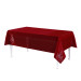 مفرش طاولة قماش بوليستر أحمر  مستطيل من فاينزا 140 × 200 سم